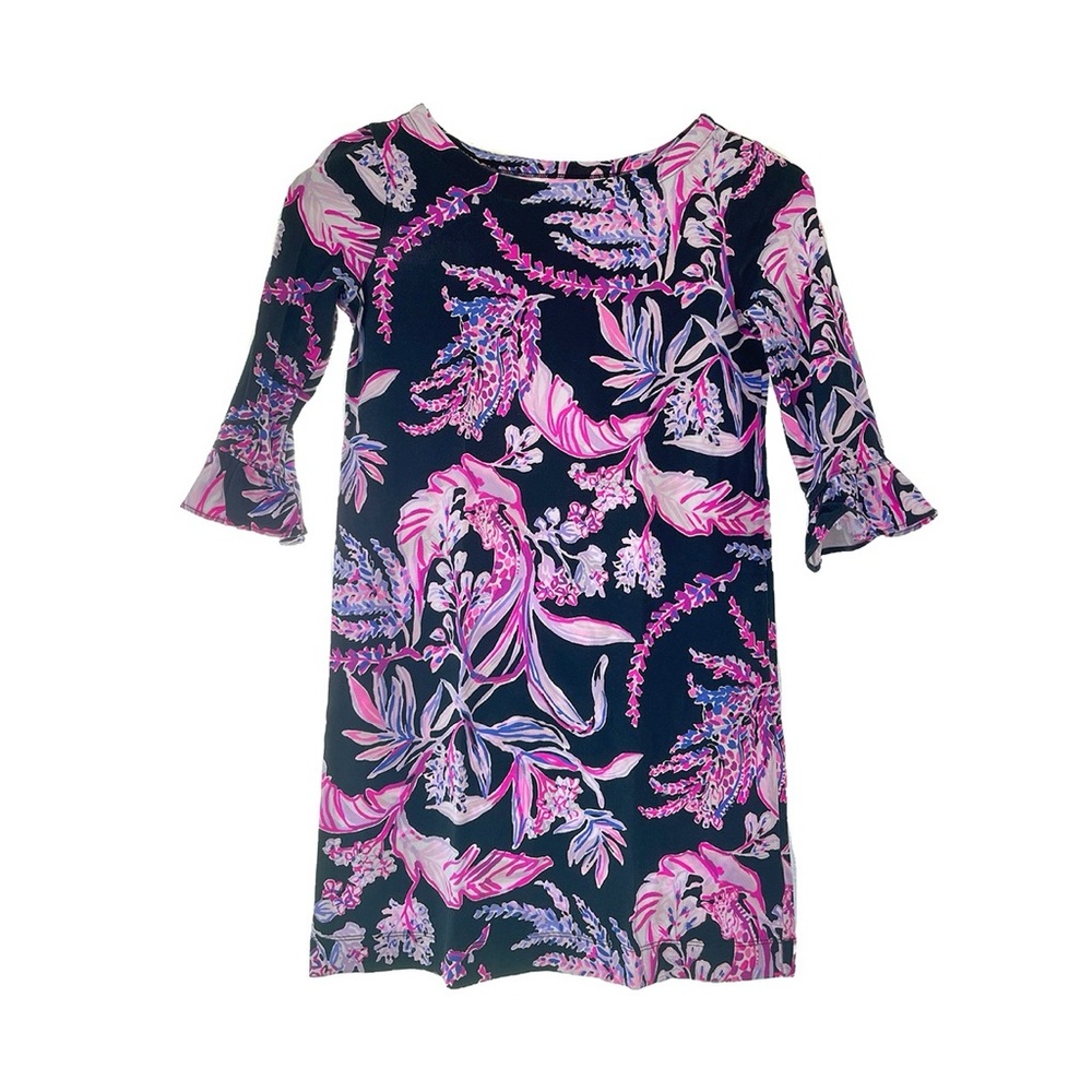 Lilly Pulitzer Sophie Ruffle Dress Wild Onyx 8/10